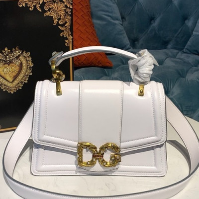 Dolce&Gabbana 2019 Leather Tote Shoulder Bag ,27CM - 돌체 앤 가바나 2019 레더 여성용 토트 숄더백 DGB0019,27cm,화이트