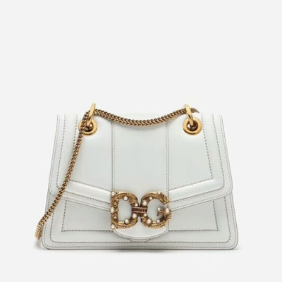 Dolce&Gabbana 2019 Leather Shoulder Cross Bag ,23CM - 돌체 앤 가바나 2019 레더 여성용 숄더 크로스백 DGB0025 ,23cm,화이트