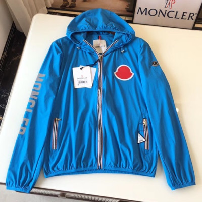 Moncler 2019 Mens Patch Logo Cajual Jacket - 몽클레어 2019 남성 패치 로고 캐쥬얼 자켓 MONJK0060,Size(m - 2xl),블루