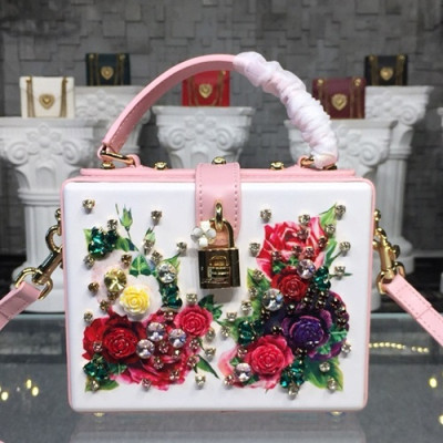 Dolce&Gabbana 2019 Leather Tote Shoulder Bag ,19.5CM - 돌체 앤 가바나 2019 레더 여성용 토트 숄더백 DGB0083,19.5cm,화이트