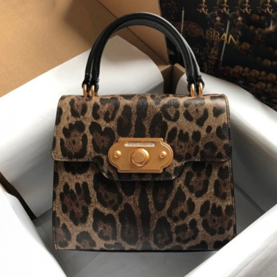 Dolce&Gabbana 2019 Leather Tote Shoulder Bag ,24CM - 돌체 앤 가바나 2019 레더 여성용 토트 숄더백 DGB0154,24cm,브라운