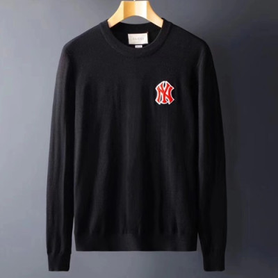 Gucci 2019 Mens Embroidery  Crew-neck Wool Sweater - 구찌 남성 신상 자수 크루넥 울 스웨터 GUCST0056.Size (M-2XL).컬러(블랙)