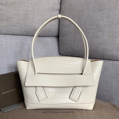 Bottega Veneta 2019 Arco Large Tote Shoulder Bag,32cm - 보테가 베네타 2019 아르코 라지 토트 숄더백, 575941,BVB0359,32cm,화이트