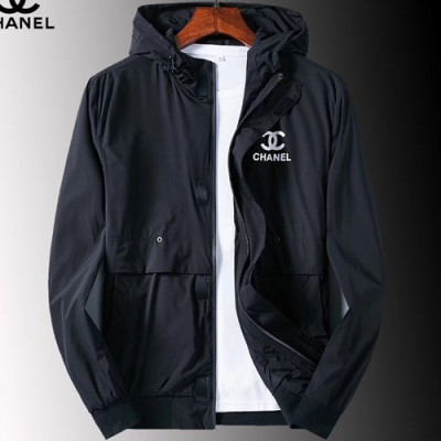 Chanel 2019 Mens Logo Windproof Jacket - 샤넬 2019 남성 로고 방풍 자켓 CHAJK0030.Size(M - 3XL).블랙