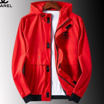 Chanel 2019 Mens Logo Windproof Jacket - 샤넬 2019 남성 로고 방풍 자켓 CHAJK0031.Size(M - 3XL).레드