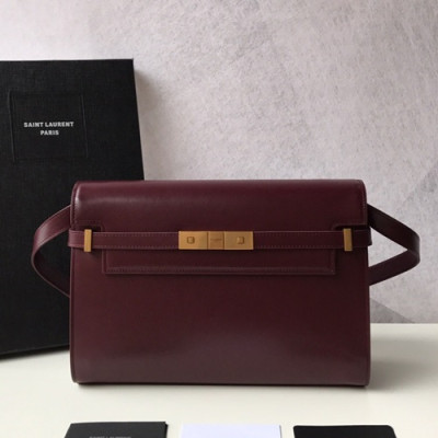 Saint Laurent 2019 Women Leather Shoulder Bag,29CM - 입생로랑 2019 여성용 레더 숄더백,SLB0499,29CM,와인