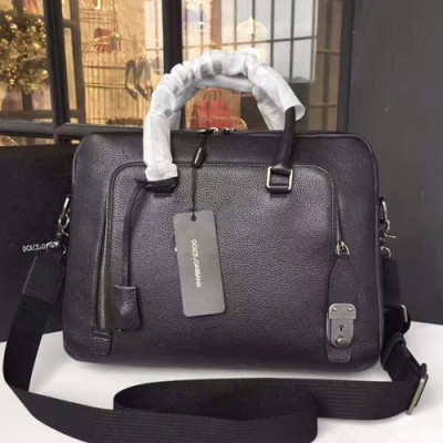 Dolce&Gabbana 2019 Leather Mens Business Bag,35CM - 돌체 앤 가바나 2019 레더 남성용 서류가방 DGB0218,35cm,다크차콜