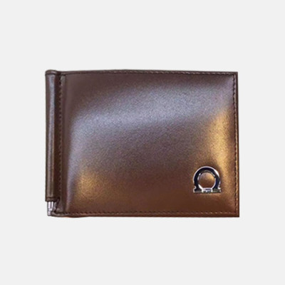 Ferragamo 2019 Mens Leather Card Holder / Money Cilp - 페라가모 남성용 레더 카드홀더 / 머니 클립 FERW0001,브라운