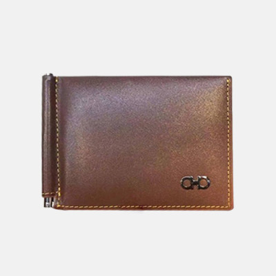 Ferragamo 2019 Mens Leather Card Holder / Money Cilp - 페라가모 남성용 레더 카드홀더 / 머니 클립 FERW0002,브라운