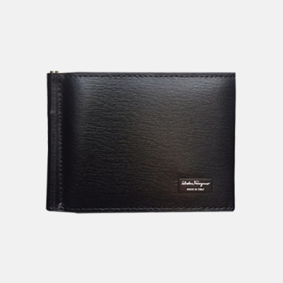 Ferragamo 2019 Mens Leather Card Holder / Money Cilp - 페라가모 남성용 레더 카드홀더 / 머니 클립 FERW0003,블랙