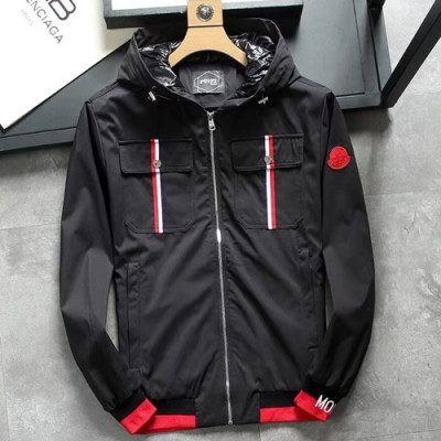 Moncler 2019 Mens Patch Logo Cajual Jacket - 몽클레어 2019 남성 패치 로고 캐쥬얼 자켓 MONJK0124,Size(m - 3xl),블랙/화이트