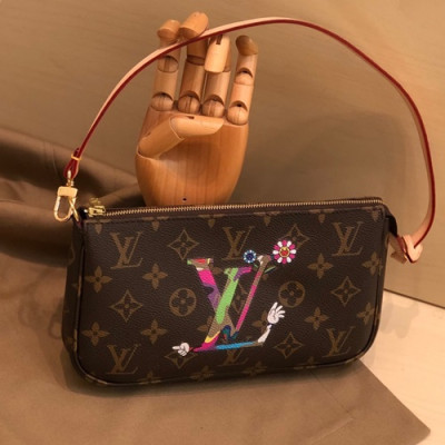 Louis Vuitton 2019 Monogram Canvas Clutch Bag / Tote Shoulder Bag ,21cm - 루이비통 2019 캔버스 클러치백 / 토트 숄더백,M51985, LOUB1658, 21cm,브라운