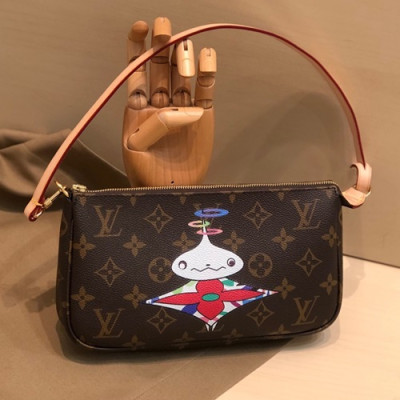 Louis Vuitton 2019 Monogram Canvas Clutch Bag / Tote Shoulder Bag ,21cm - 루이비통 2019 캔버스 클러치백 / 토트 숄더백,M51985, LOUB1660, 21cm,브라운