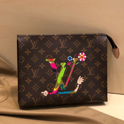 Louis Vuitton 2019 Monogram Clutch Bag,26cm - 루이비통 2019 모노그램 남여공용 클러치백 M47542,LOUB1662 ,26cm,브라운