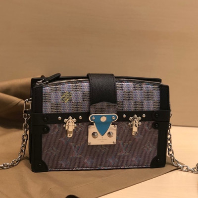 Louis Vuitton 2019 Trunk Clutch Shoulder Bag,20cm - 루이비통 2019 트렁크 클러치 숄더백 M55456,LOUB1682,20cm,블루