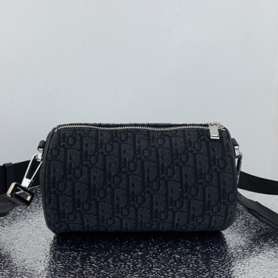 Dior 2019 Oblique Shoulder Bag,21.3CM - 디올 2019 오블리크 남여공용 숄더백  DIOB0437,21.3CM,블랙