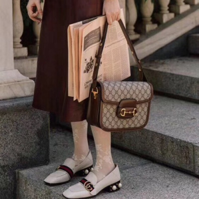 Gucci 2019 Horsebit Shoulder Bag,25CM - 구찌 2019 홀스빗 여성용 숄더백 602204,GUB0818,25cm,브라운