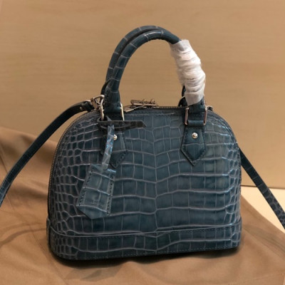 Louis Vuitton 2019 Alma BB Leather Tote Shoulder Bag,23.5cm - 루이비통 2019 알마 BB 레더 여성용 토트숄더백,M91606 ,LOUB1699,23.5cm,블루