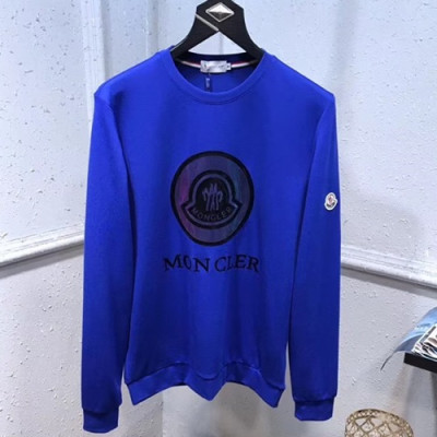 Mocler 2019 Mens Logo Cotton Hood Tee - 몽클레어 2019 남성 로고 코튼 후드티 MOCHT0134.Size(M-3XL),블루