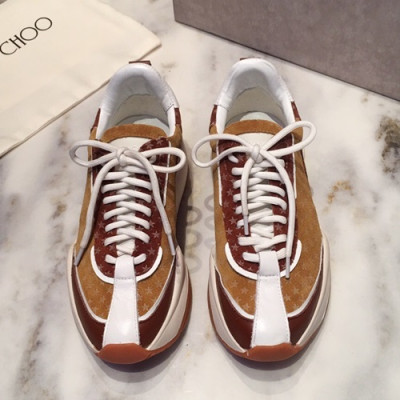 Jimmy Choo 2019  Mm/Wm Leather Running Shoes - 지미츄 2019 남여공용 레더 런닝 슈즈 JIMS0006.Size(225mm - 275mm).브라운