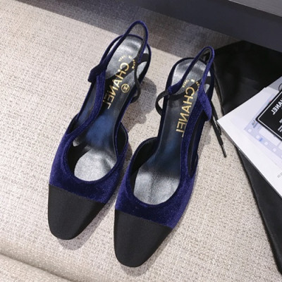Chanel 2019 Ladies Classic Steel Logo Leather Sling Back - 샤넬 2019 여성용 클랙식 스틸 로고 레더 슬링백 CHAS0009.Size(225 - 245).네이비