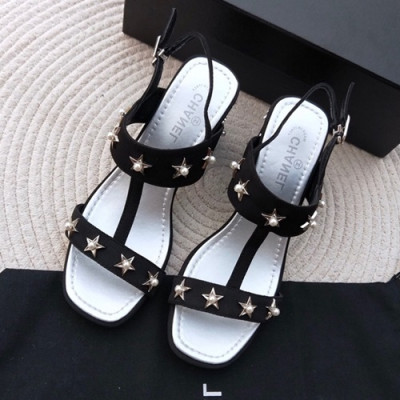 Chanel 2019 Ladies Leather Sandal - 샤넬 2019 여성용 레더 샌들 CHAS0014.Size(220 - 245).블랙