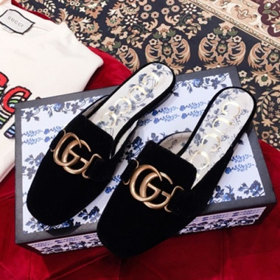 Gucci 2019 Ladies Leather Slipper - 구찌 2019 여성 레더 슬리퍼 GUCS0018,Size(225 -  250).블랙