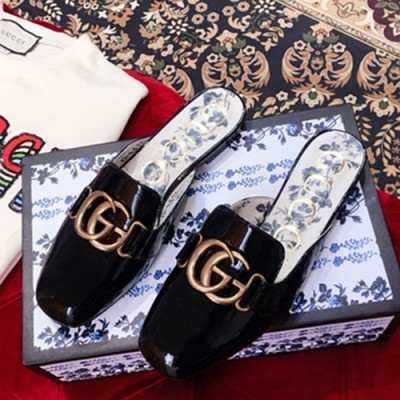 Gucci 2019 Ladies Leather Slipper - 구찌 2019 여성 레더 슬리퍼 GUCS0020,Size(225 -  250).블랙