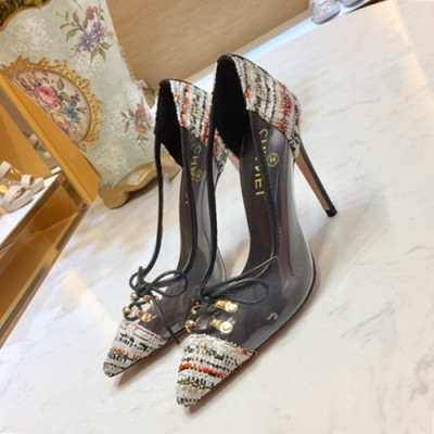 Chanel 2019 Ladies Pumps High Heel - 샤넬 2019 여성용 펌프스 하이힐,CHAS0024.Size(225 - 250).화이트