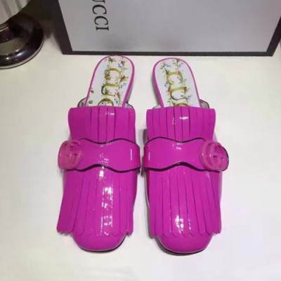 Gucci 2019 Ladies Leather Slipper - 구찌 2019 여성 레더 슬리퍼 GUCS0026,Size(225 -  245).핑크