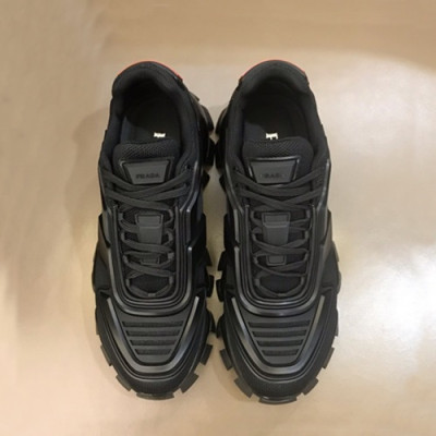Prada 2019 Mens Leather Running Shoes  - 프라다 2019 남성용 레더 투톤 런닝 슈즈 PRAS0003.Size(240 - 270).블랙