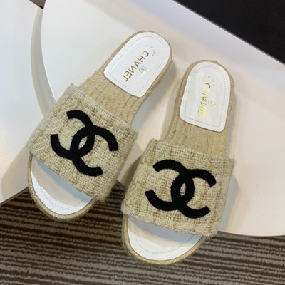 Chanel 2019 Ladies Slipper - 샤넬 2019 여성용 슬리퍼 CHAS0032.Size(225 - 250).베이지