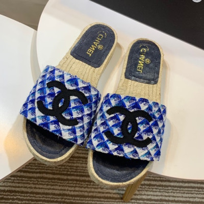 Chanel 2019 Ladies Slipper - 샤넬 2019 여성용 슬리퍼 CHAS0033.Size(225 - 250).블루