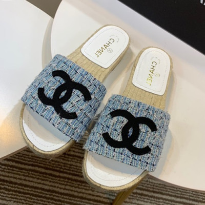 Chanel 2019 Ladies Slipper - 샤넬 2019 여성용 슬리퍼 CHAS0034.Size(225 - 250).스카이블루