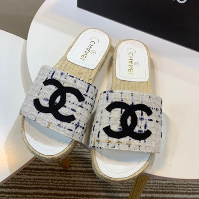 Chanel 2019 Ladies Slipper - 샤넬 2019 여성용 슬리퍼 CHAS0035.Size(225 - 250).화이트