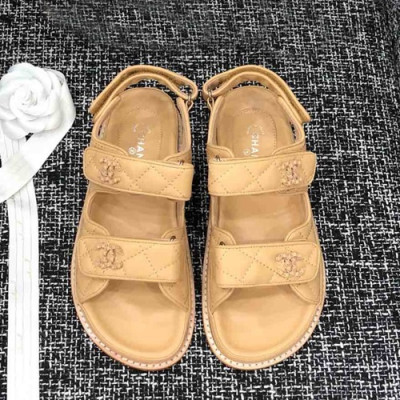 Chanel 2019 Ladies Leather Sandal - 샤넬 2019 여성용 레더 샌들 CHAS0039.Size(225 - 245).베이지