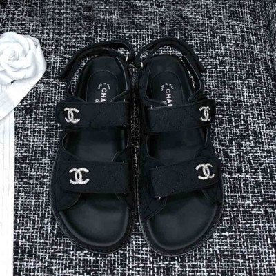 Chanel 2019 Ladies Leather Sandal - 샤넬 2019 여성용 레더 샌들 CHAS0042.Size(225 - 245).블랙