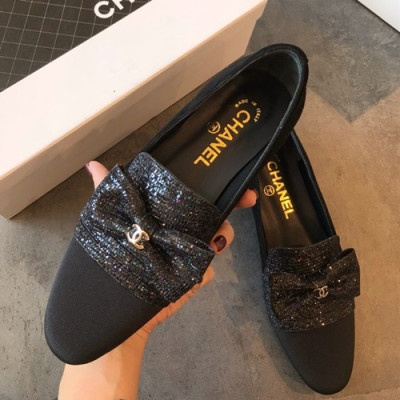 Chanel 2019 Ladies Leather Loafer - 샤넬 2019 여성용 레더 로퍼 CHAS0065.Size(225 - 250).블랙