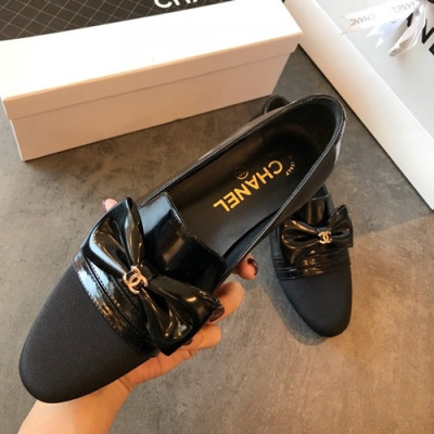 Chanel 2019 Ladies Leather Loafer - 샤넬 2019 여성용 레더 로퍼 CHAS0066.Size(225 - 250).블랙