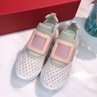 Roger Vivier 2019 Ladies Running Shoes - 로저비비에 2019 여성용 런닝 슈즈, RVS0015.Size(225 - 245).화이트+핑크