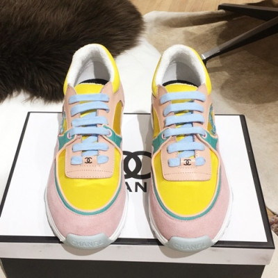 Chanel 2019 Ladies Running Shoes - 샤넬 2019 여성용 런닝슈즈 CHAS0068.Size(225 - 250).핑크+옐로우