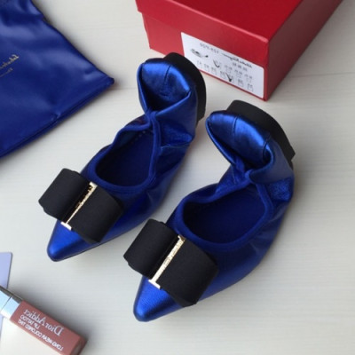 Salvatore Ferragamo 2019 Ladies Ballet Flat Shoes - 페라가모 2019 여성용 발렛 플랫 슈즈 FGMS0002.Size(225 - 255).블루