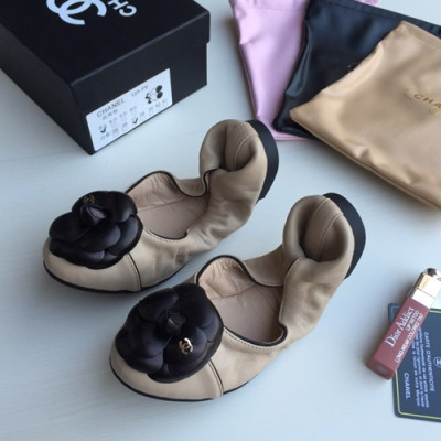 Chanel 2019 Ladies Ballet Flat Shoes - 샤넬 2019 여성용 발렛 플랫 슈즈 CHAS0080,Size(225 - 255).베이지