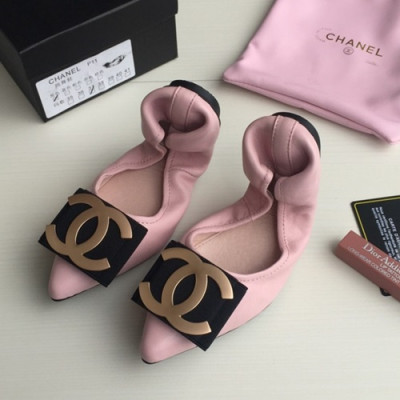 Chanel 2019 Ladies Ballet Flat Shoes - 샤넬 2019 여성용 발렛 플랫 슈즈 CHAS0082,Size(225 - 255).핑크