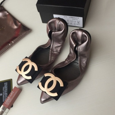 Chanel 2019 Ladies Ballet Flat Shoes - 샤넬 2019 여성용 발렛 플랫 슈즈 CHAS0085,Size(225 - 255).다크실버