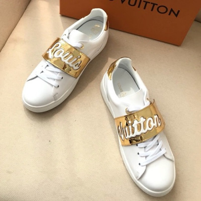 Louis Vuitton 2019 Ladies Leather Sneakers - 루이비통 2019 여성용 레더 스니커즈 LOUS0014.Size(225 - 250),화이트