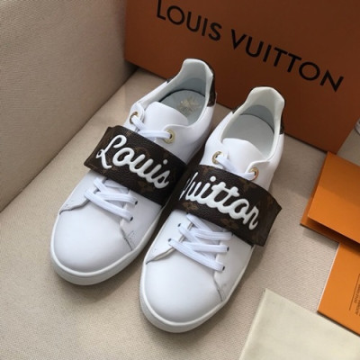 Louis Vuitton 2019 Ladies Leather Sneakers - 루이비통 2019 여성용 레더 스니커즈 LOUS0015.Size(225 - 250),화이트