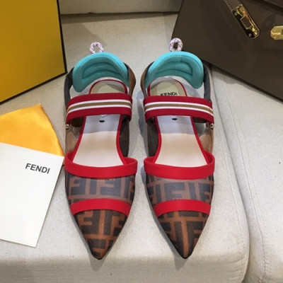Fendi 2019 Vintage Ladies Sandal - 펜디 2019 빈티지 여성용 샌들 FENS0002,Size(225 -  250),브라운+레드