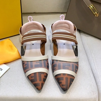 Fendi 2019 Vintage Ladies Sandal - 펜디 2019 빈티지 여성용 샌들 FENS0003,Size(225 -  250),브라운+화이트