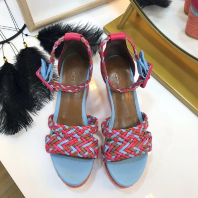 Hermes 2019 Ladies Wedge Sandal - 에르메스 2019 여성용 웨지 샌들 HERS0028,Size(225-245).스카이블루